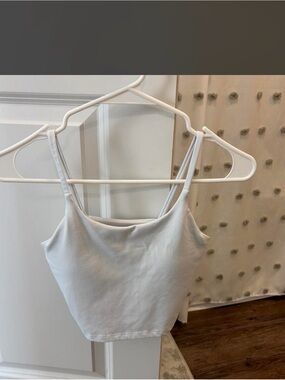 Amazon Essentials White Cropped Square Neck Cami